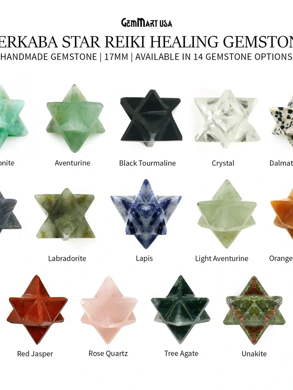 Decorative Light Jade Gemstone Merkaba Sculpture - Home Accents
